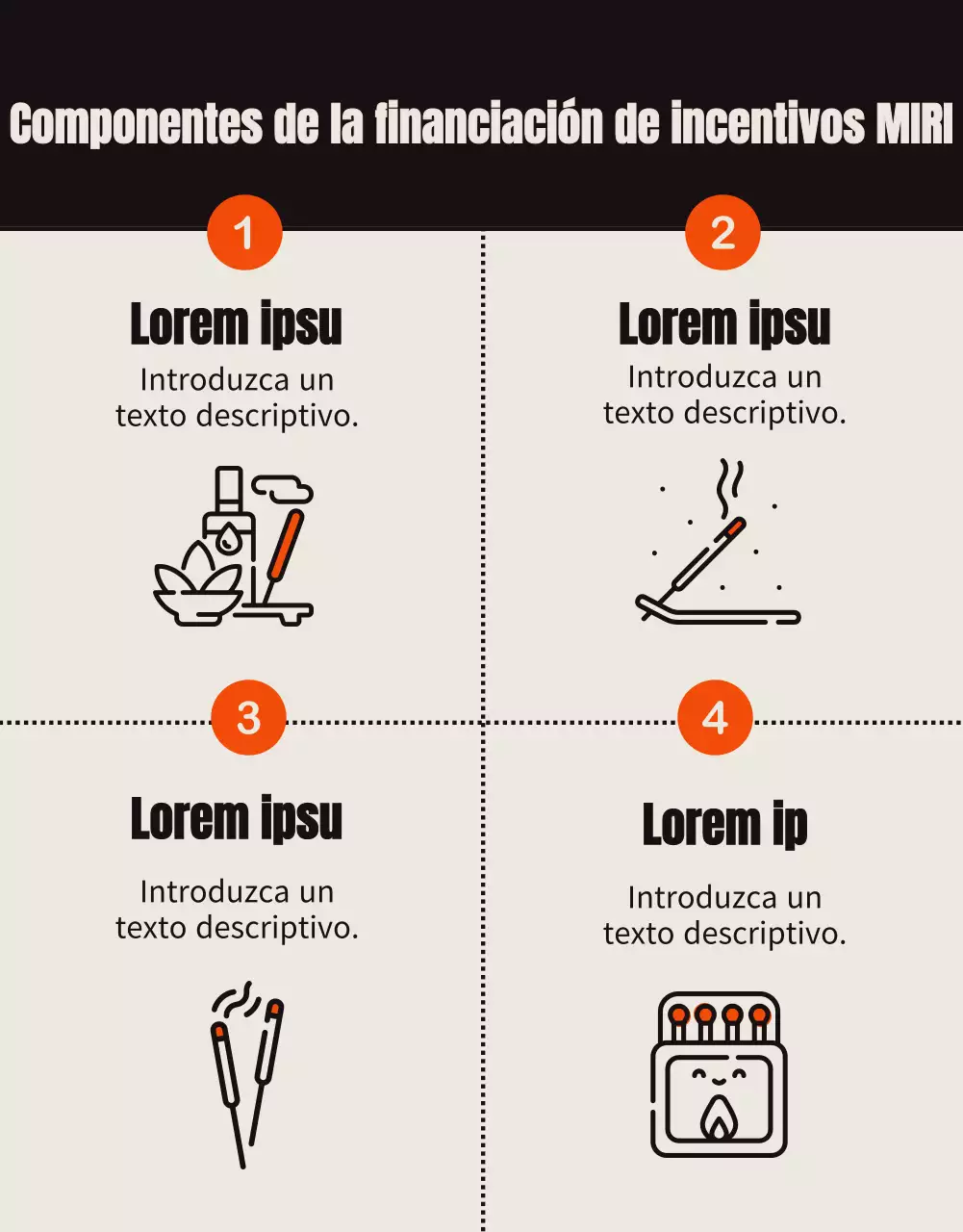 Una guía vintage de financiación de incentivos con toques naranjas