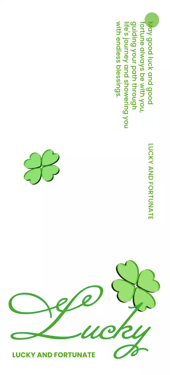 초록색 행운의 네잎클로버