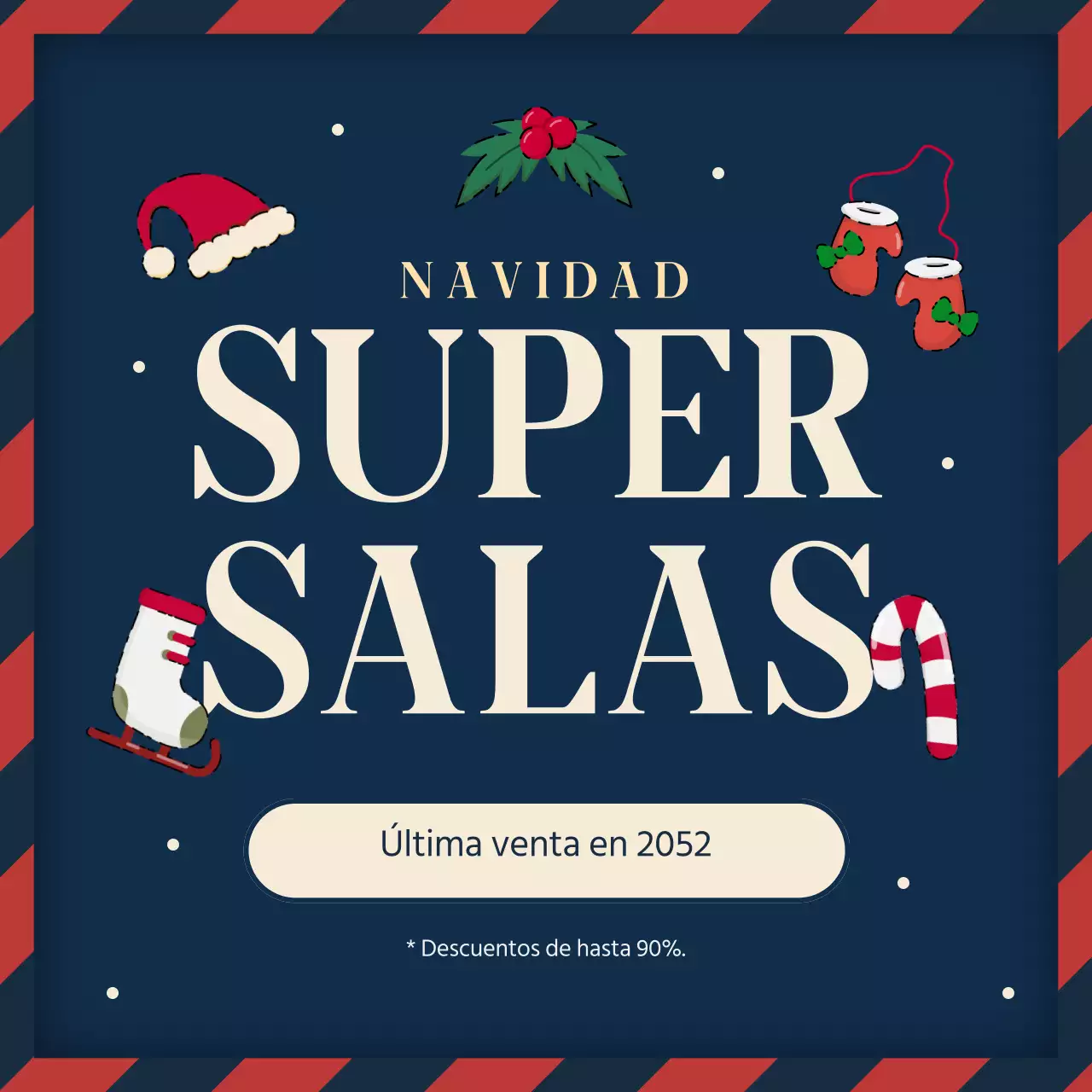 Promueva un acto festivo en rojo y azul marino