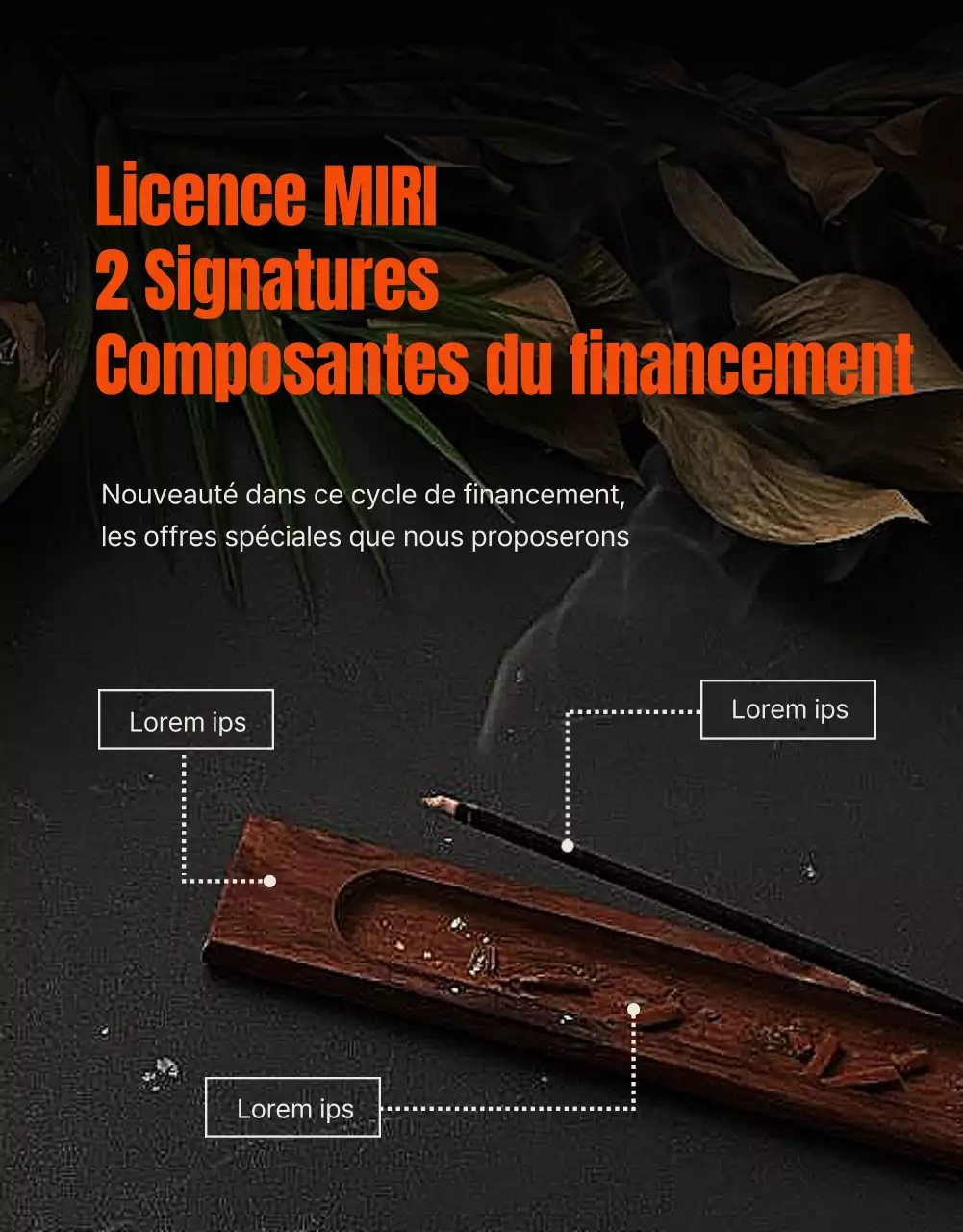 Un guide de financement incitatif d'époque avec des accents orange