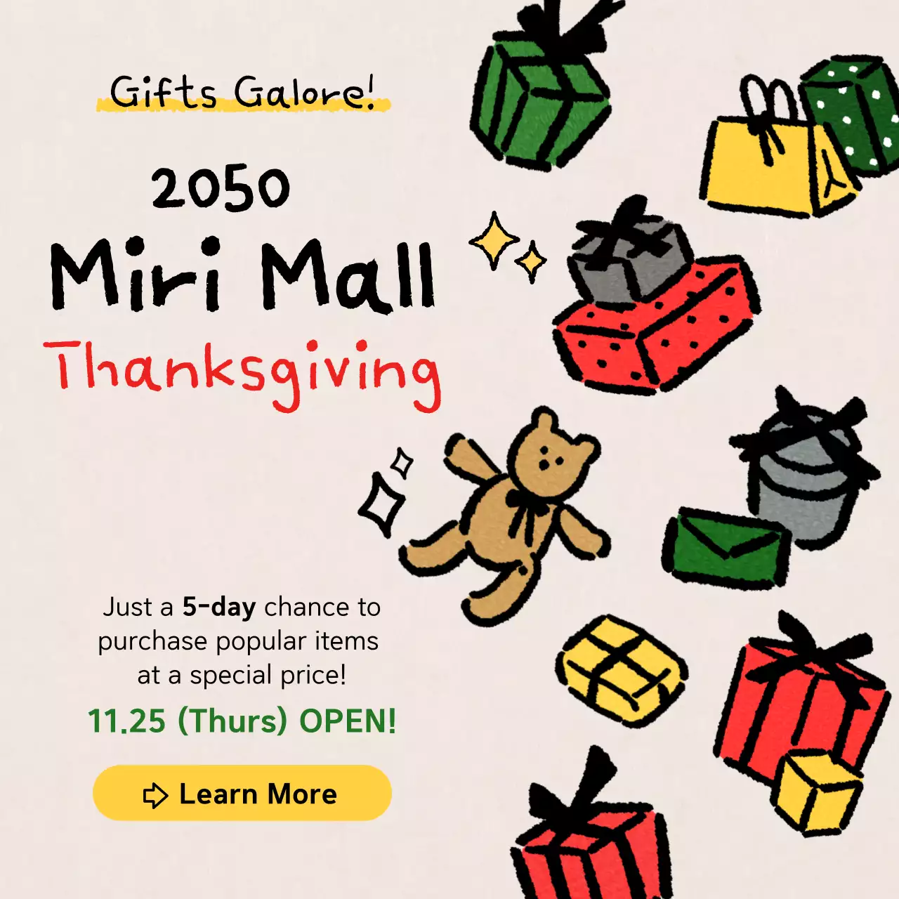 A cute red and beige giftEvent ad