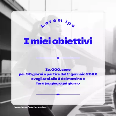 Un post moderno per la sfida di Capodanno in blu, bianco e nero