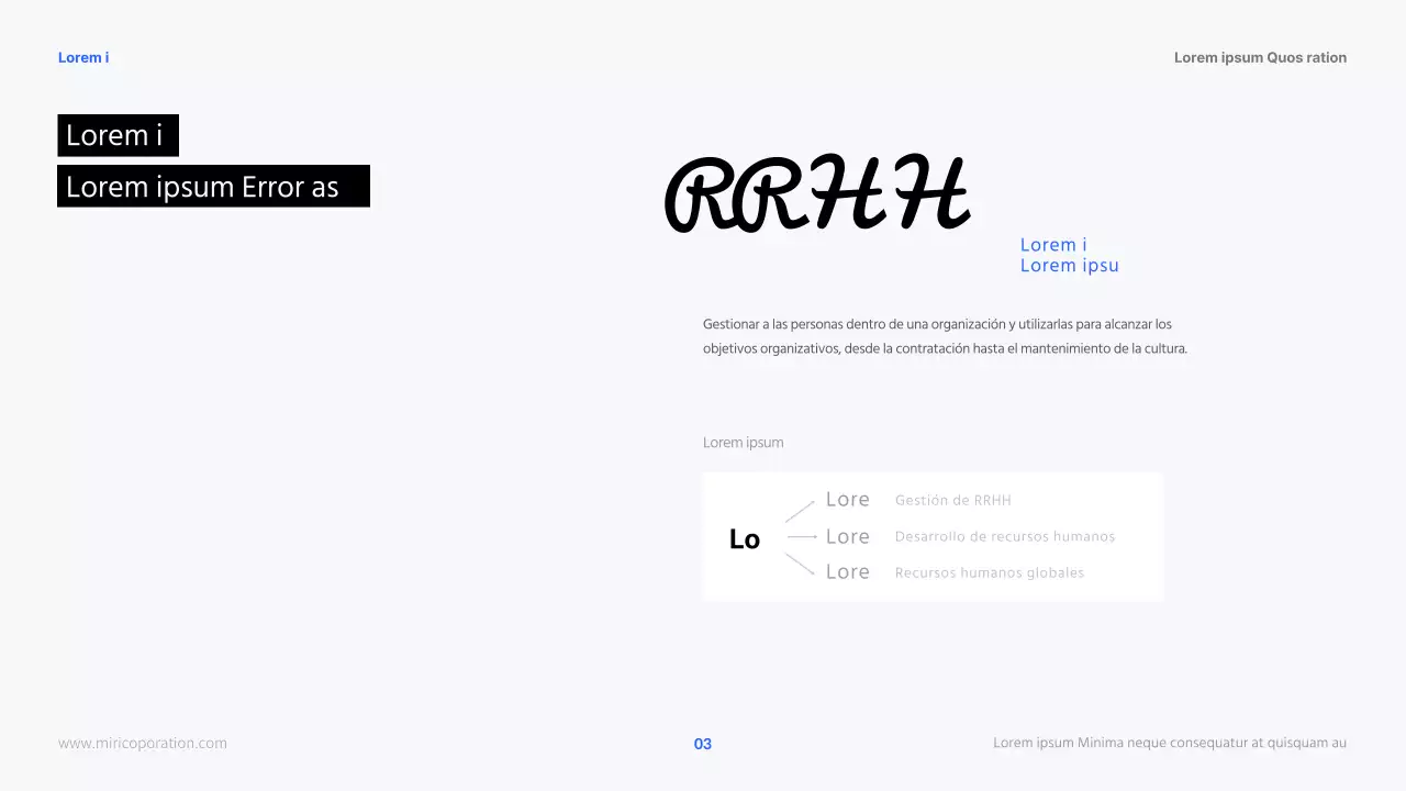 Carreras modernas de RR.HH. en azul y negro Material didáctico