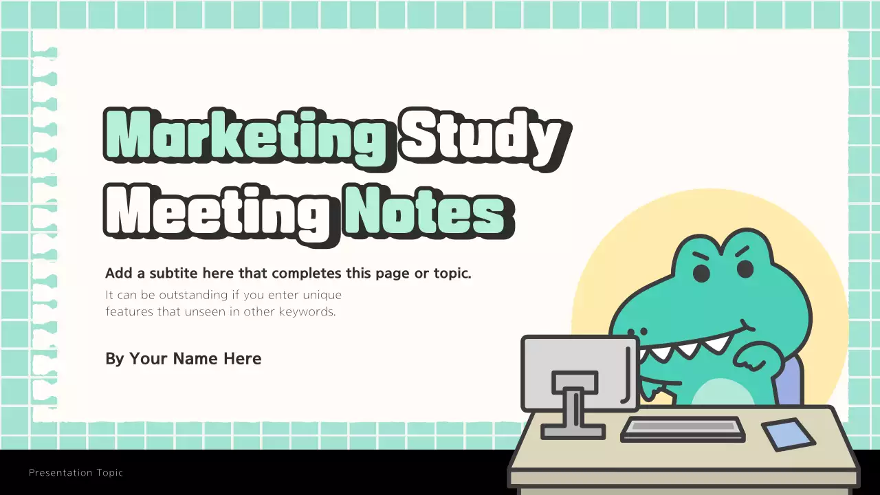 Mint and White Trending Marketing Research Notes Report