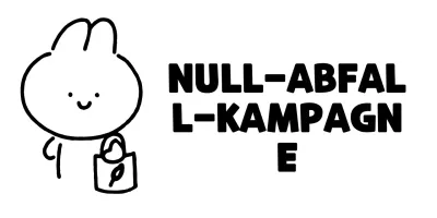 Eine Null-Abfall-Kampagne mit einer niedlichen handgezeichneten Hasen-Illustration