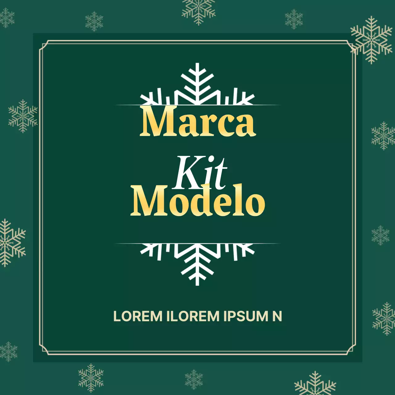 Promover um kit de marca simples em vermelho e verde