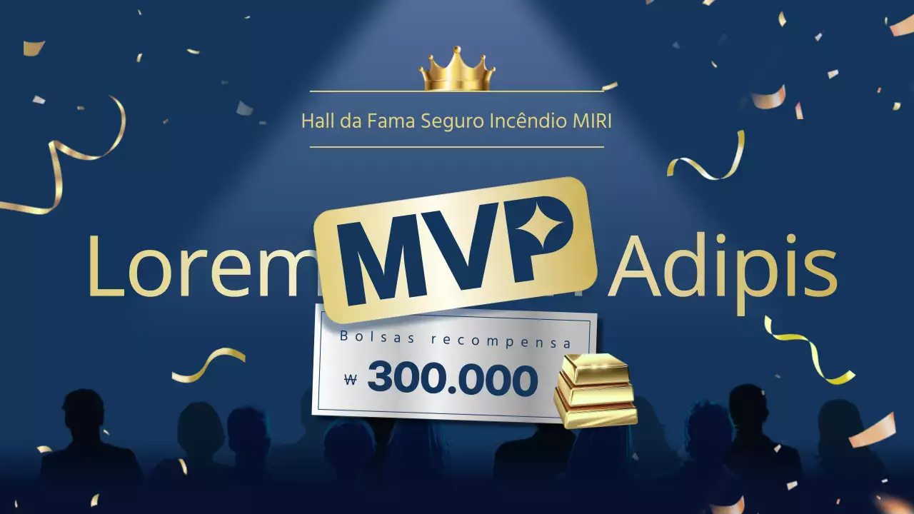 Anúncio do prémio luxuoso de marinha e ouro para funcionários