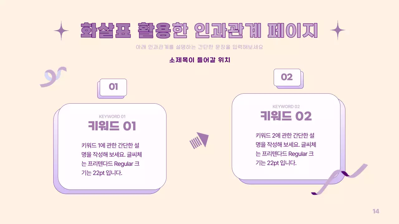 노랑과 보라색의 심플한 PM 발표자료