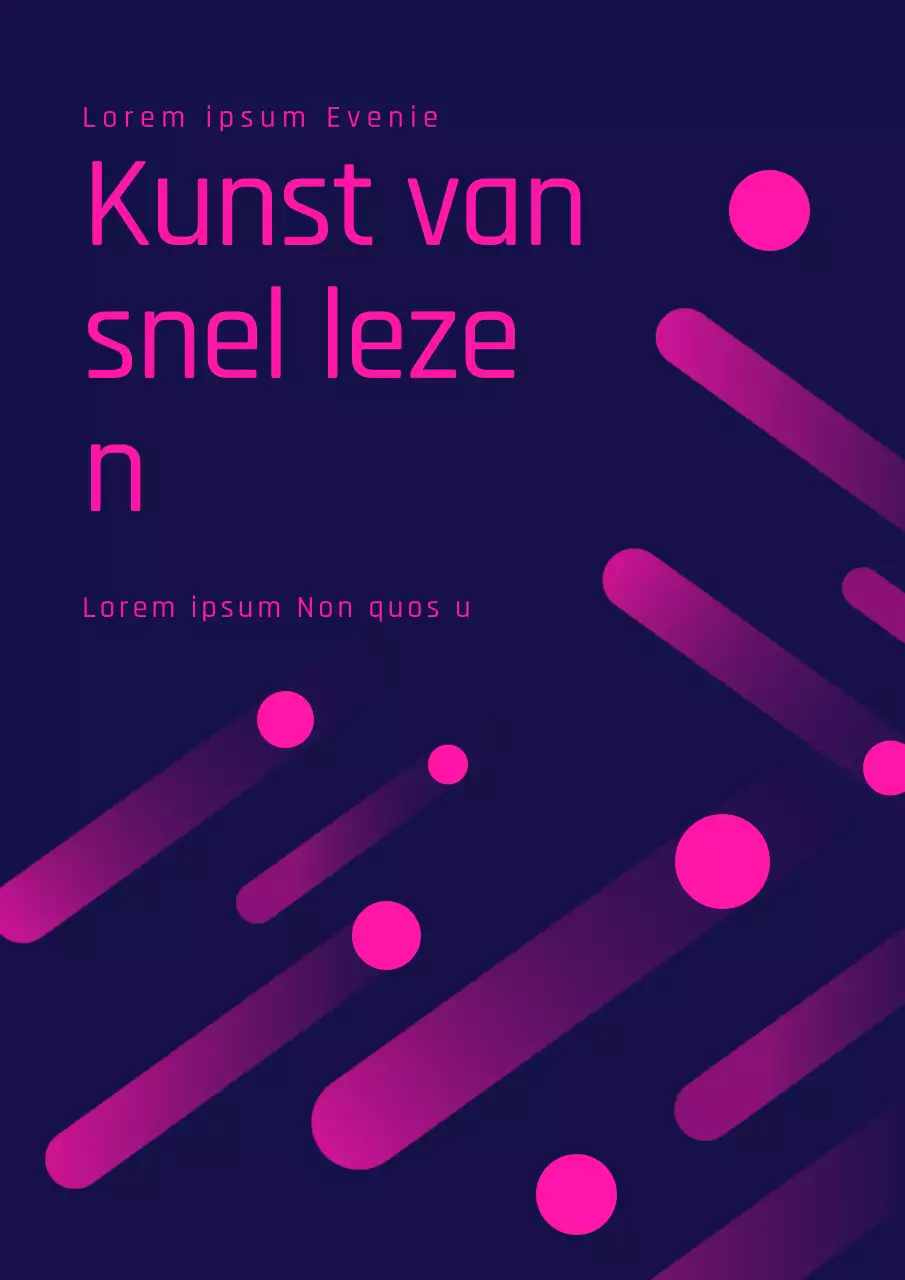 Technische omslag in marineblauw en hot pink, geometrisch snel lezen.