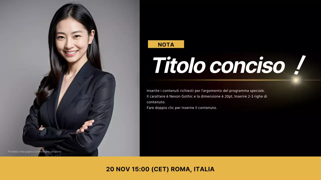 Oro e nero per una presentazione di classe a una conferenza d'affari