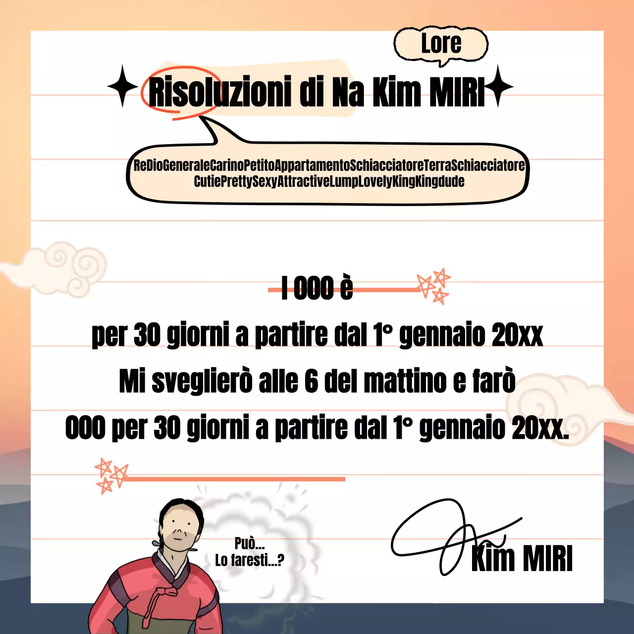 Torta salata tradizionale di Capodanno con sfondo arancione