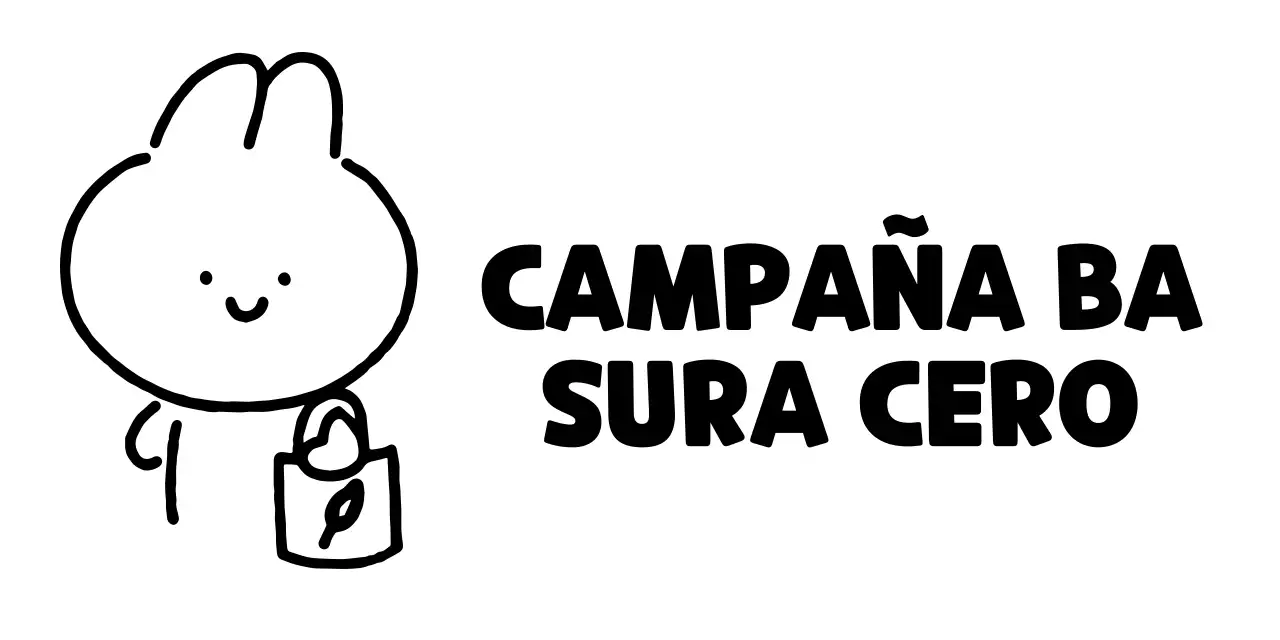 Una campaña de cero residuos con una simpática ilustración de un conejito dibujado a mano