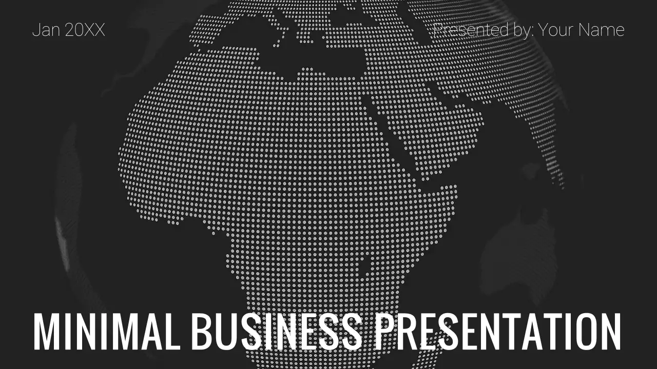 Black Minimalist Business Presentation