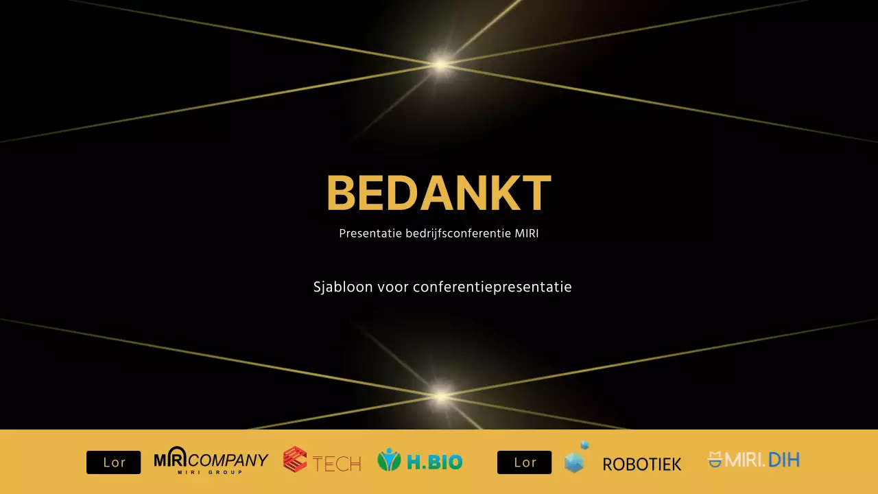 Goud en zwart voor een stijlvolle presentatie tijdens een zakelijke conferentie