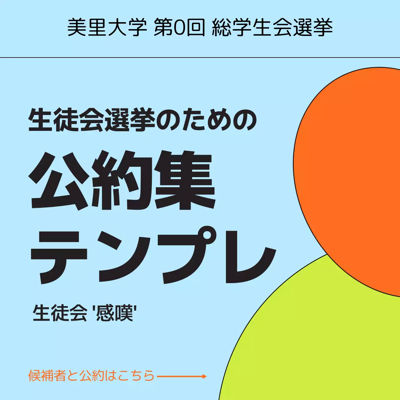 水色 シンプル 選挙 ポスター Instagram カルーセル