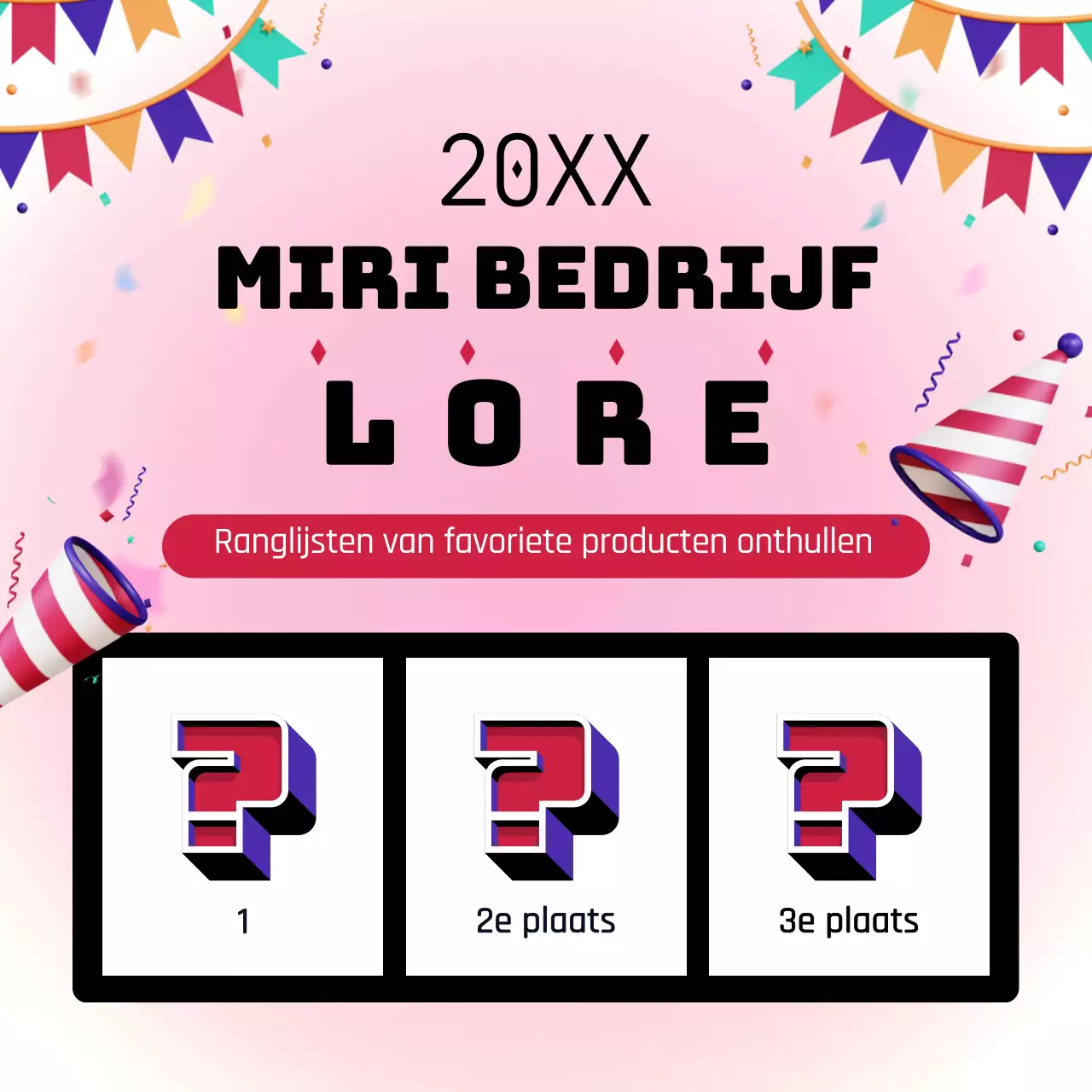 Een roze-en-zwarte eindejaarsprimeur