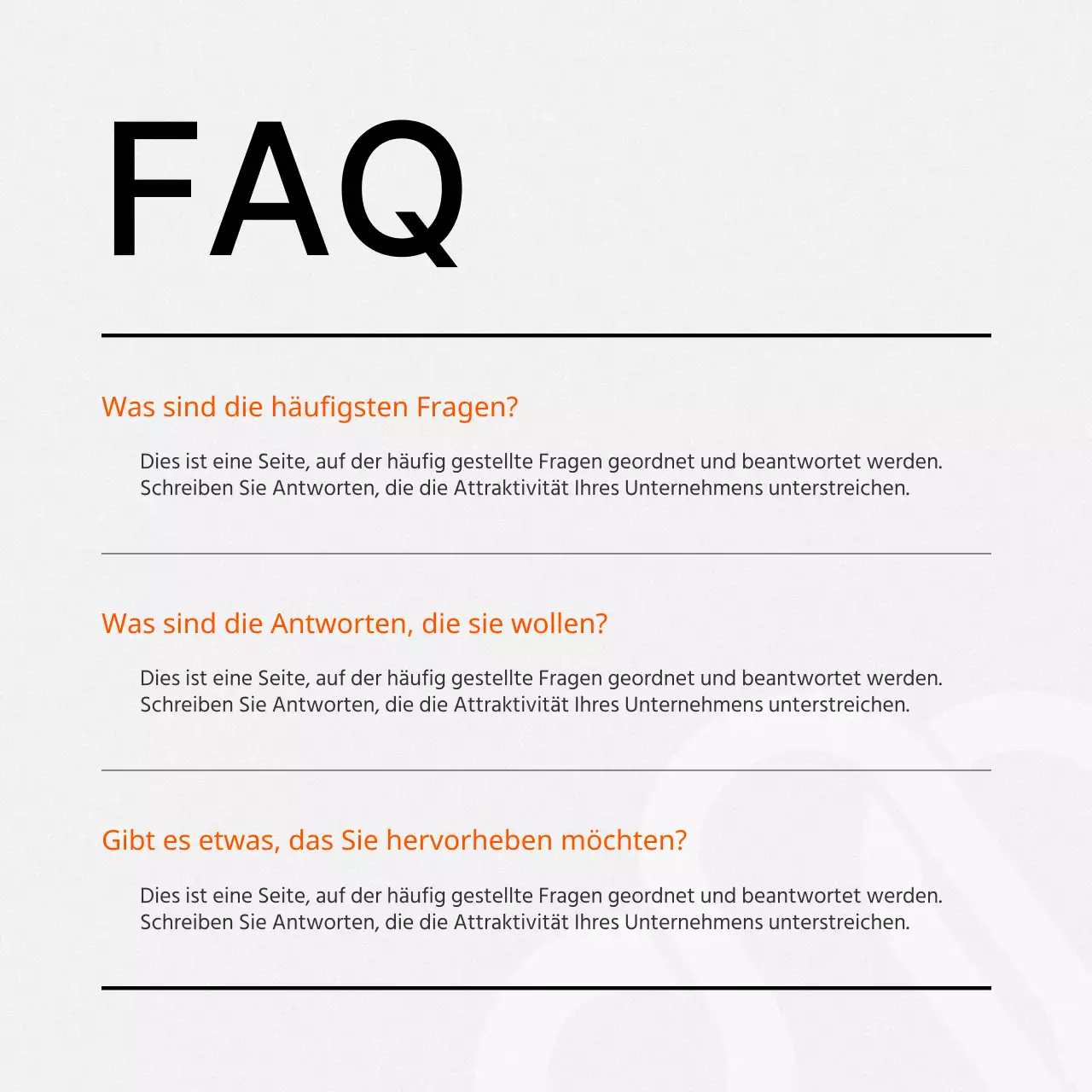 Ein einfaches Orange und Grau über uns Platz