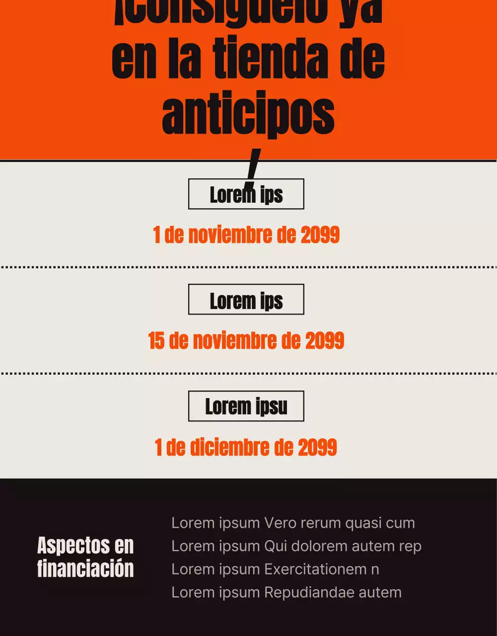 Una guía vintage de financiación de incentivos con toques naranjas