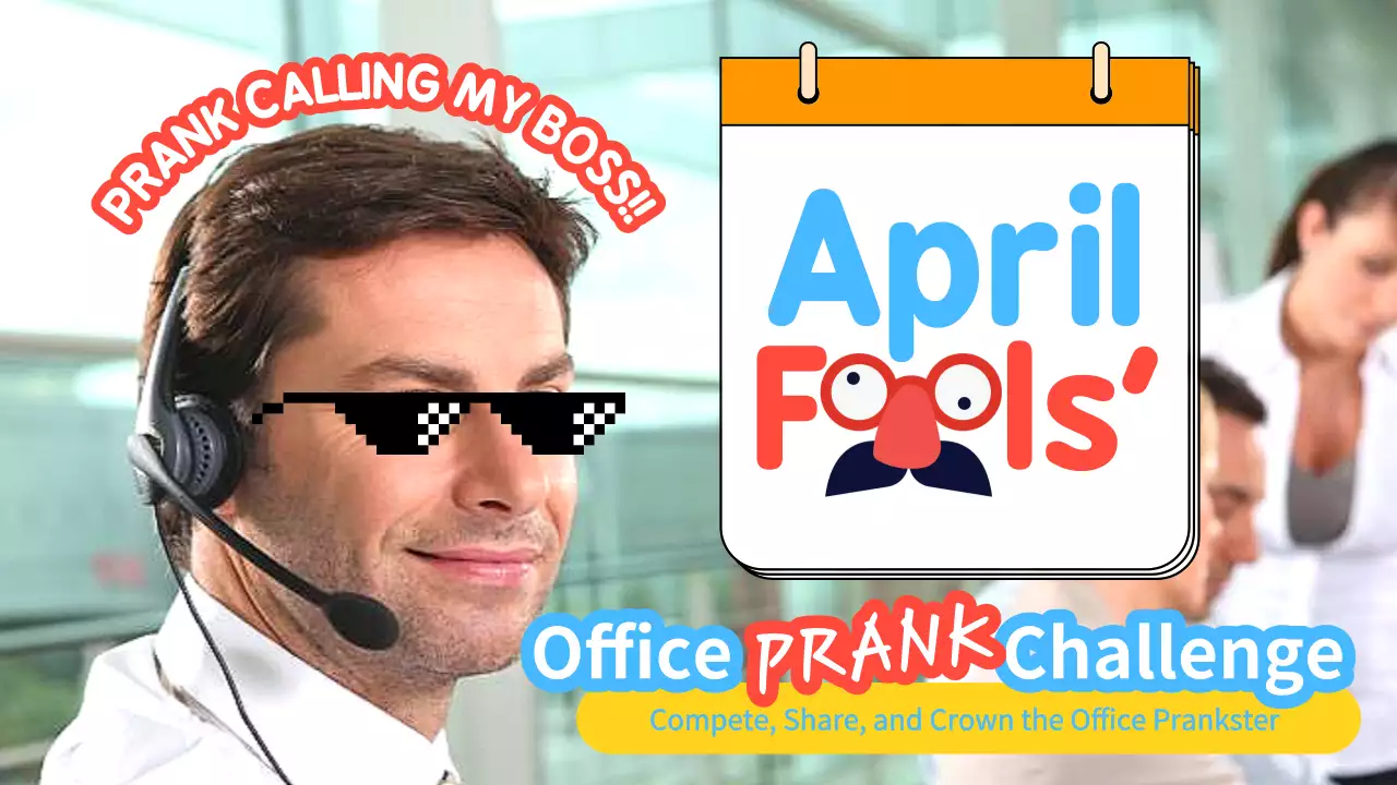 Thumbnail YouTube Acara Prank Komik Berwarna-warni