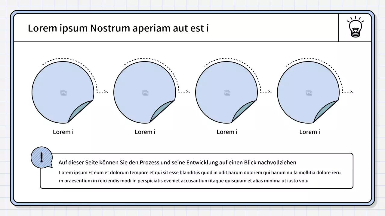 Ein einfacher, hellblauer zusammenfassender Bericht