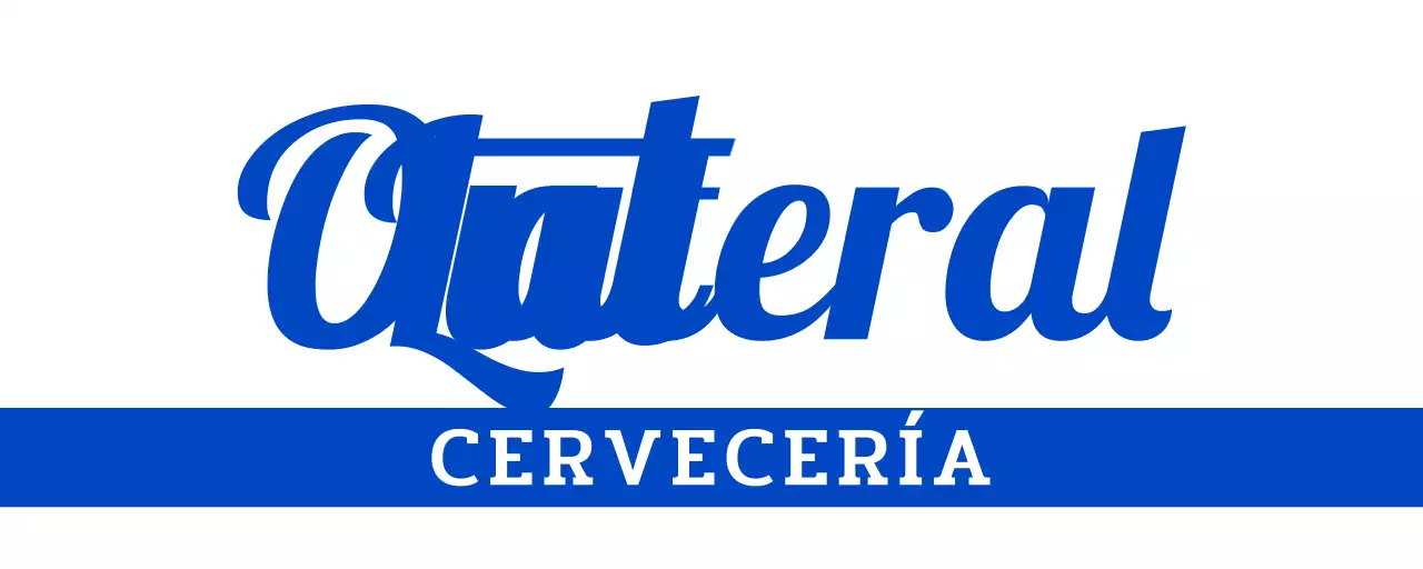 Cartel de cervecería de inspiración retro con tonos azules