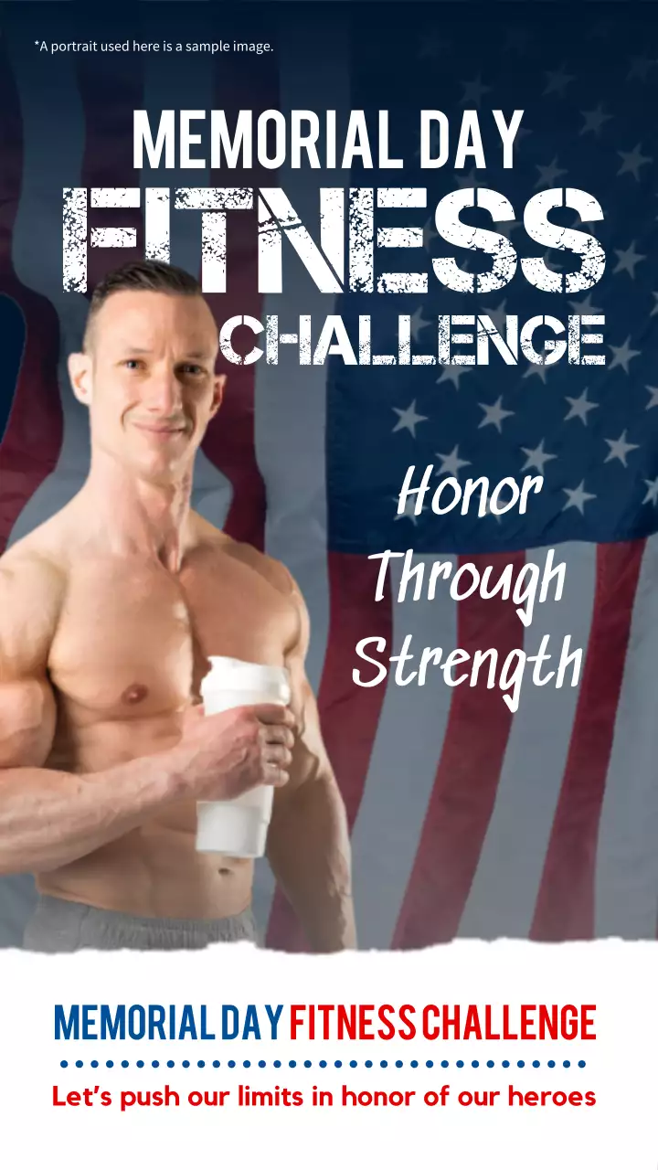 Postagem de promoção de fitness em negrito azul no Instagram