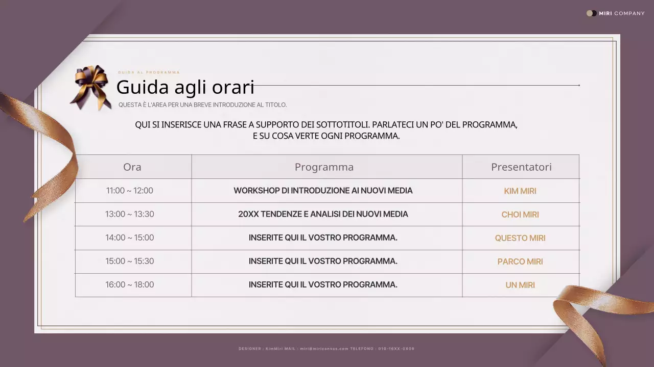 Una lussuosa proposta di invito ad un evento in viola e oro