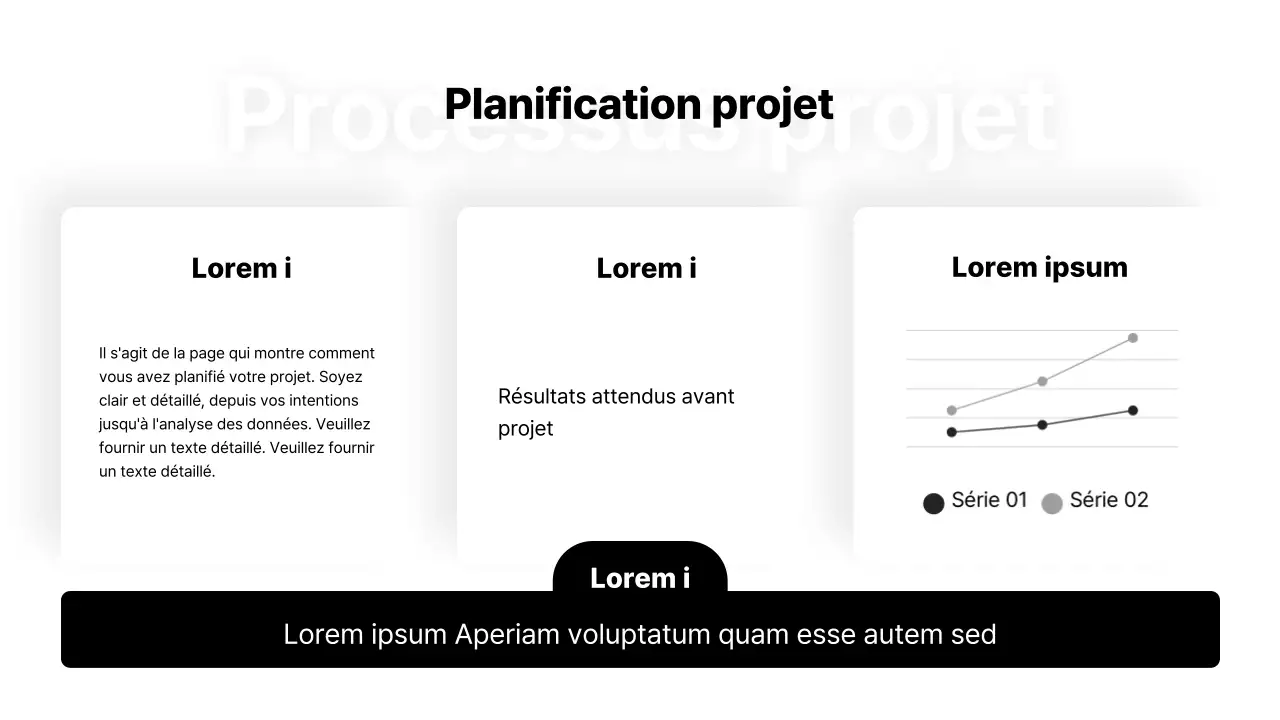 Portefeuille de CV simple sur fond blanc