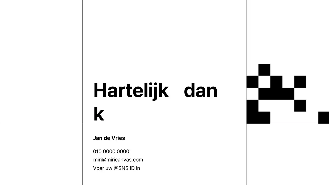 Een eenvoudige carrièreportfolio in zwart-wit