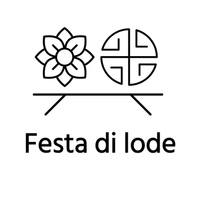 Logo di ristorante coreano semplice con illustrazione tradizionale
