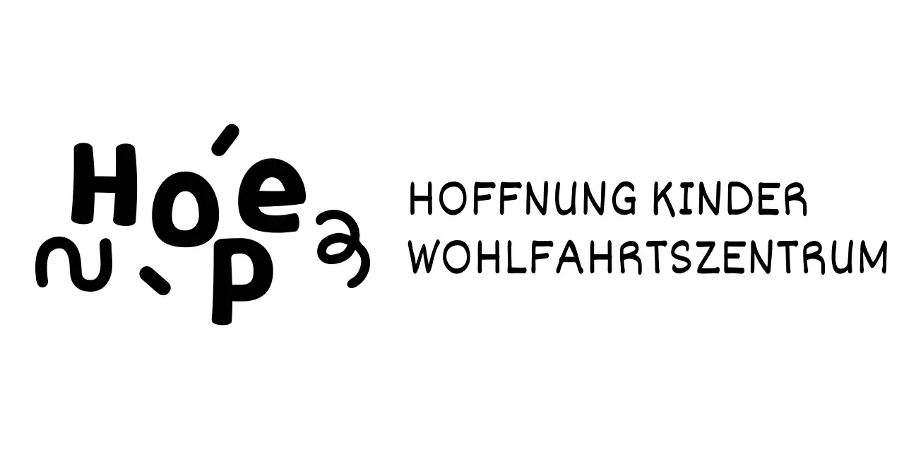 Kinderschutzzentrum mit niedlichen Illustrationen und Schriftarten