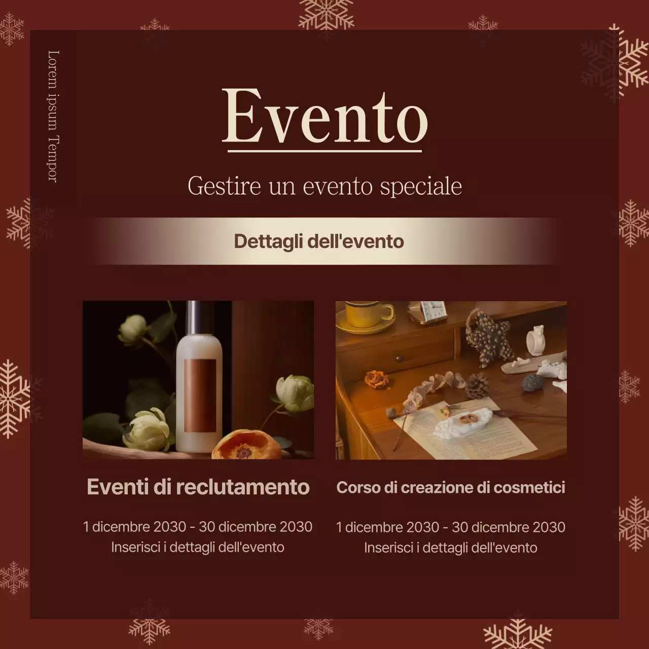 Promuovere un semplice kit del marchio in rosso e verde