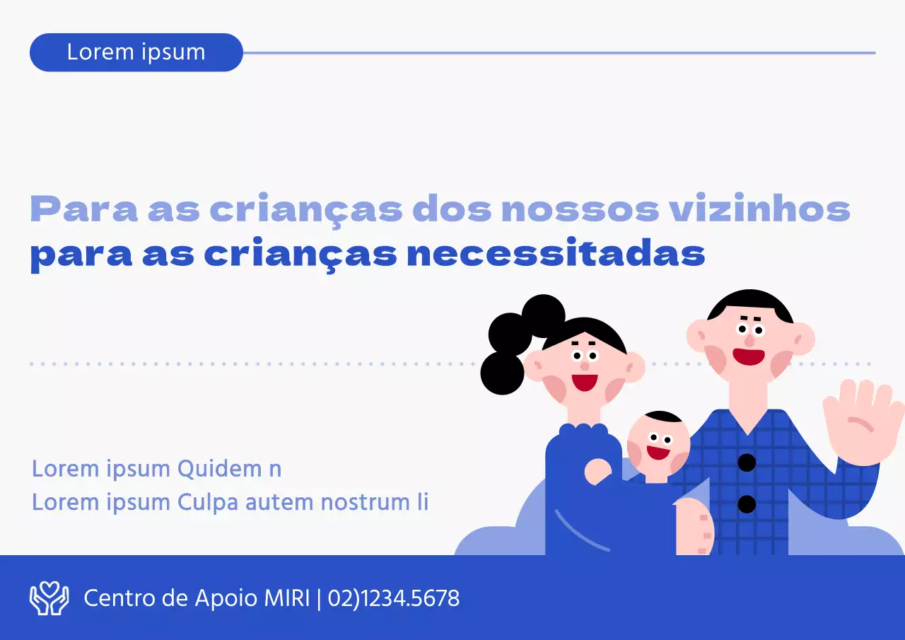 Promova a sua campanha de donativos em azul bonito e azul claro