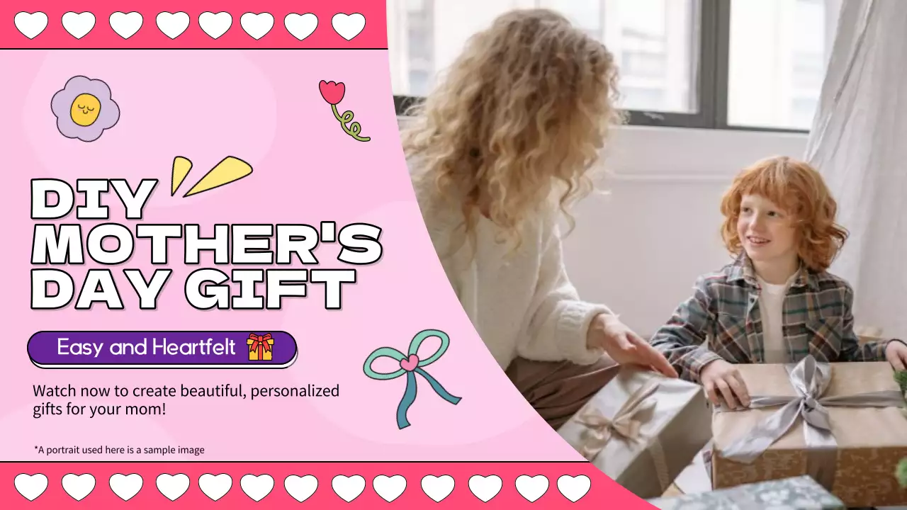 Pink Creative Mother's Day Guide YouTube Thumbnail
