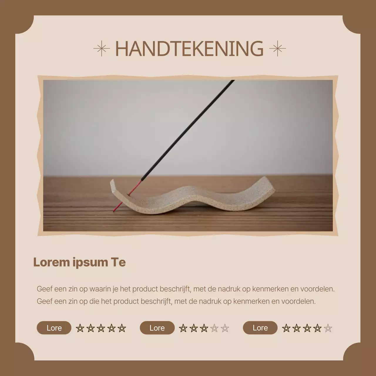 Eenvoudige aanmoedigingspremie met bruine achtergrond