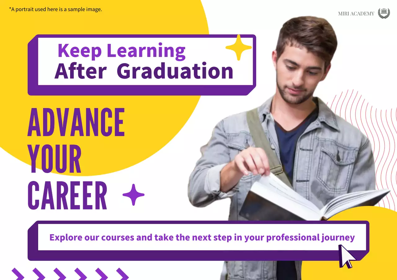 Yellow Modern Career Promotion Poster