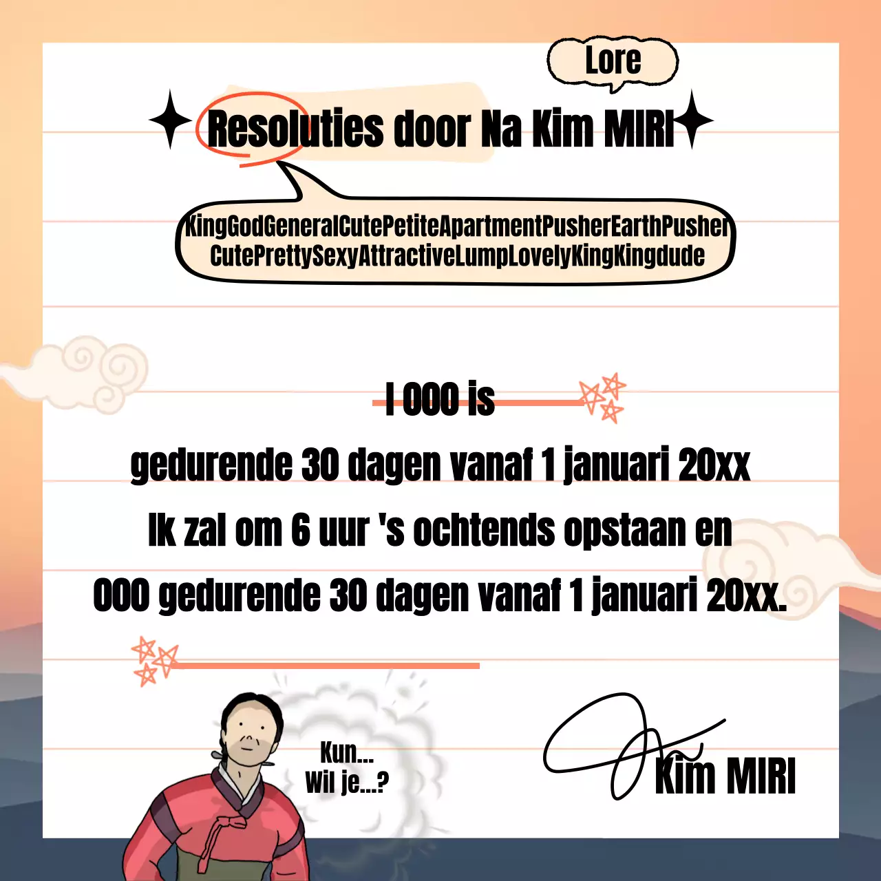 Traditionele nieuwjaarstaarten met oranje achtergrond