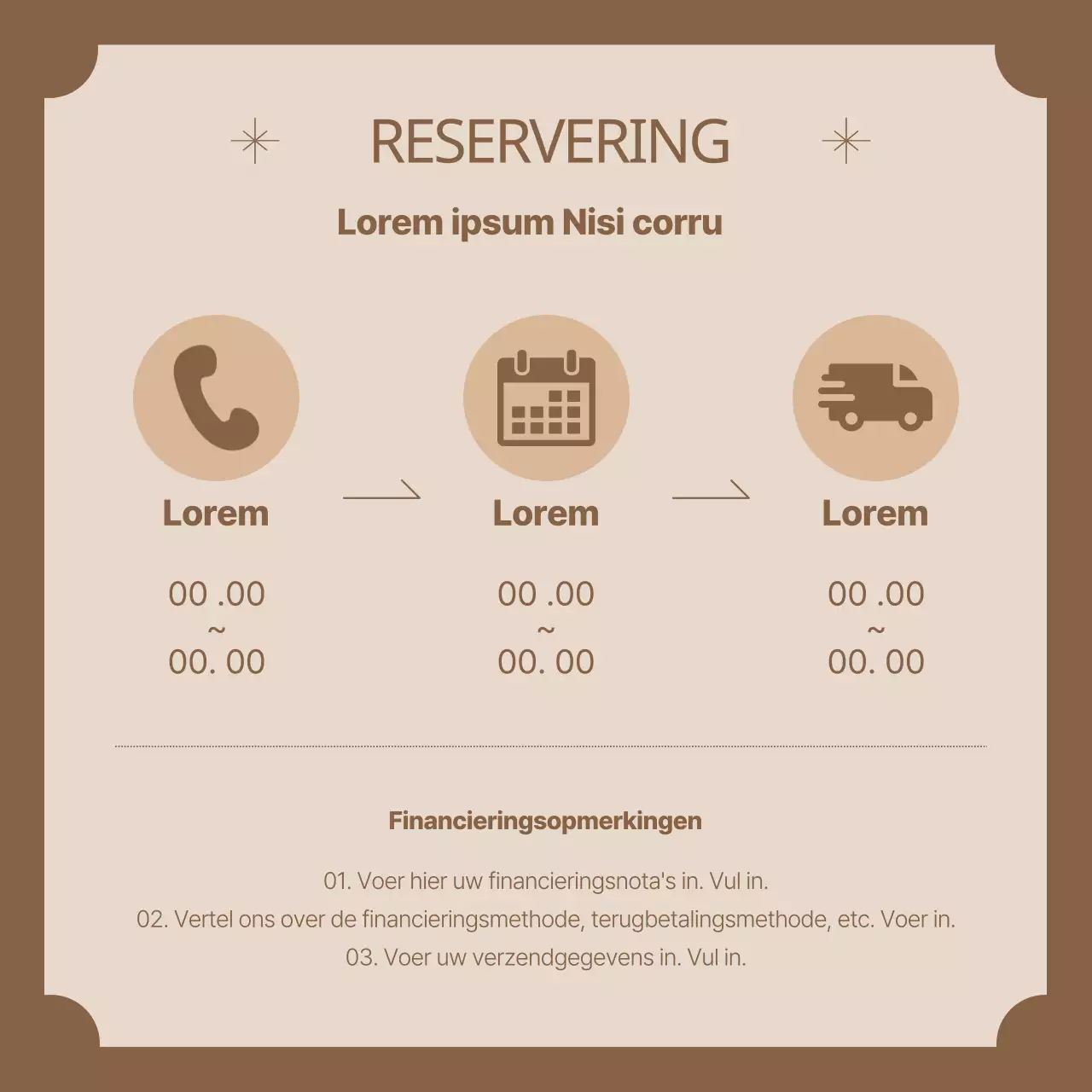 Eenvoudige aanmoedigingspremie met bruine achtergrond