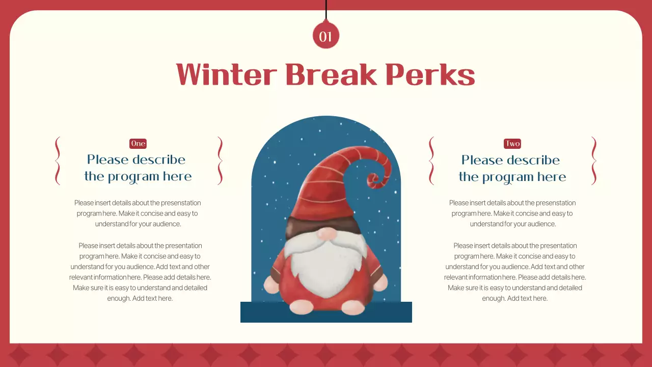 Red Traditional Winter Presentation