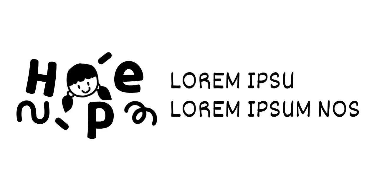 Centro di assistenza all'infanzia con illustrazioni e caratteri graziosi