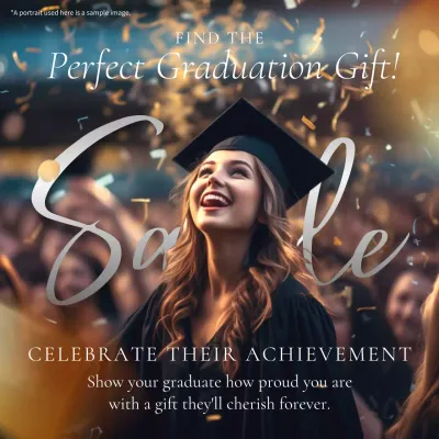 Silver and Gold Elegant Graduation Gift Advertisement