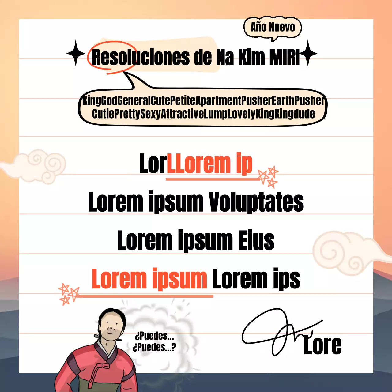 Las tradicionales tartas de Año Nuevo con fondo naranja