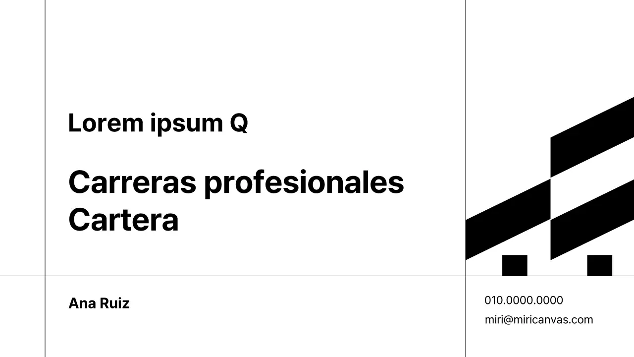 Una sencilla cartera profesional en blanco y negro
