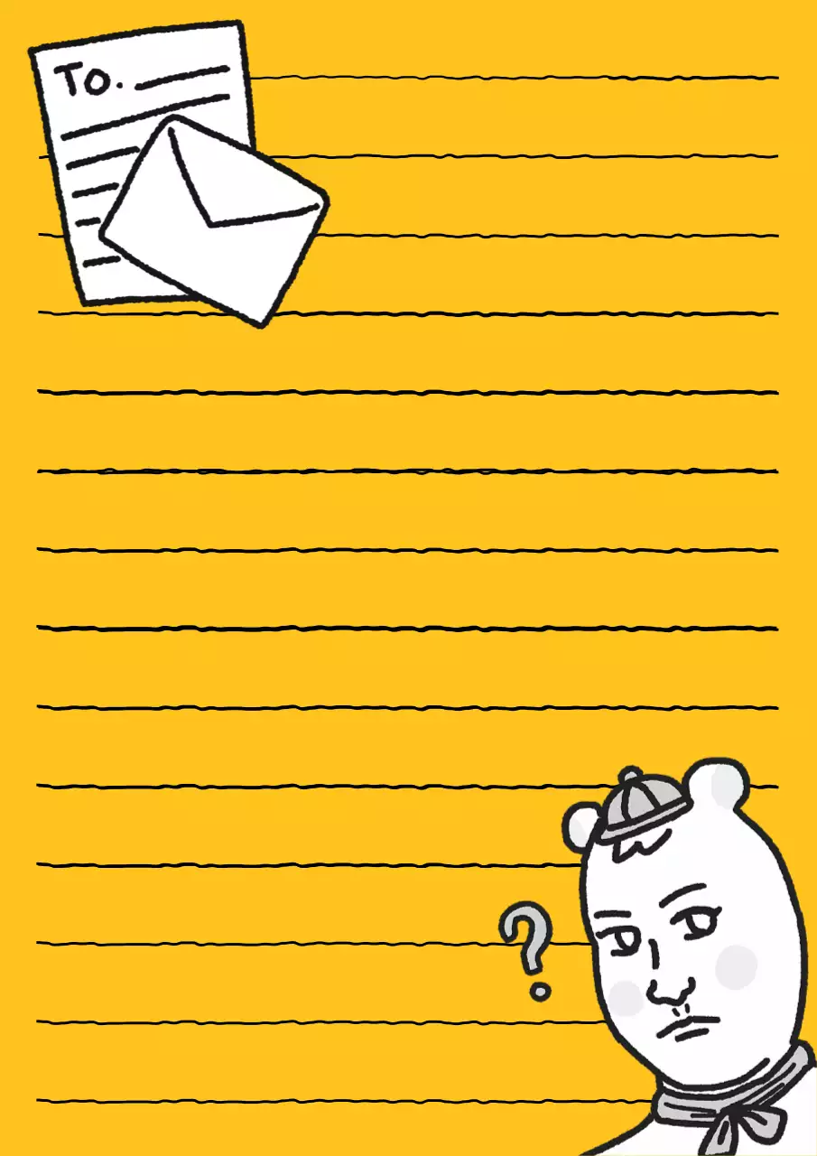 Convite em papel timbrado em estilo garrafa com fundo amarelo