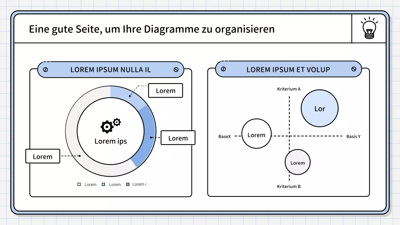 Ein einfacher, hellblauer zusammenfassender Bericht