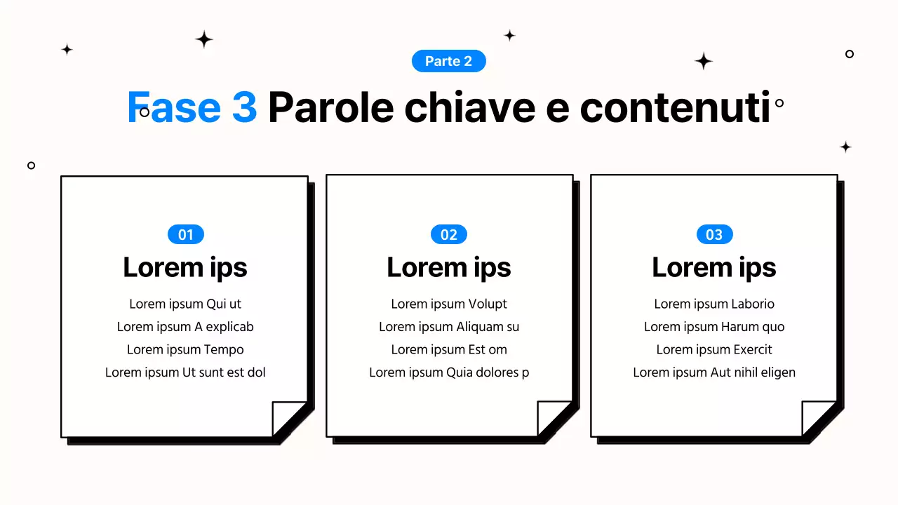 Semplice presentazione del lavoro d'ufficio in blu e nero