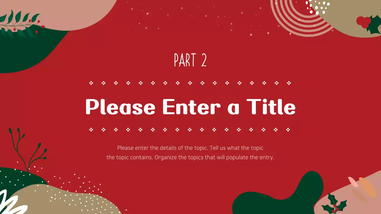 Green Festive Volunteer Guide Presentation