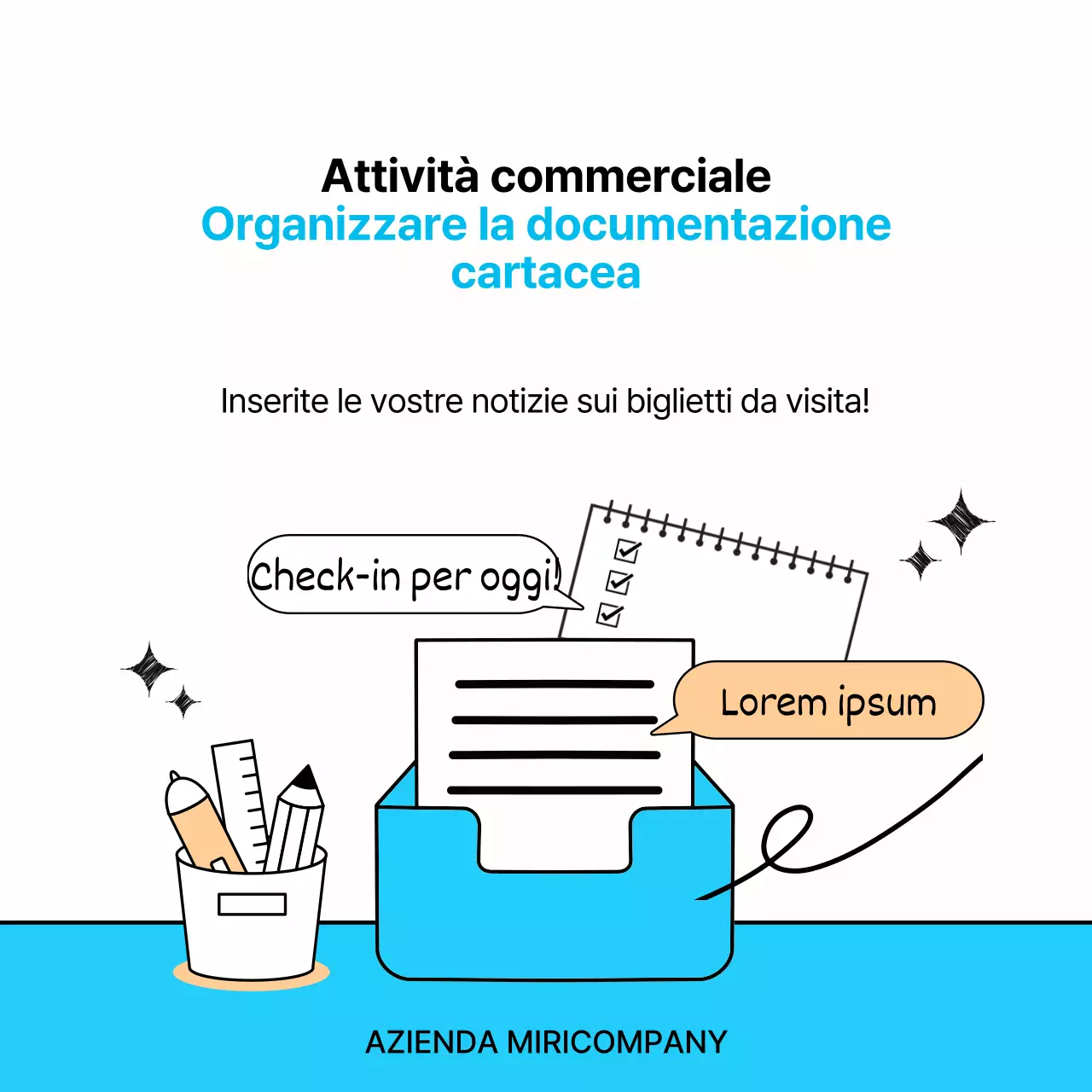 Semplici consigli di lavoro in azzurro e nero