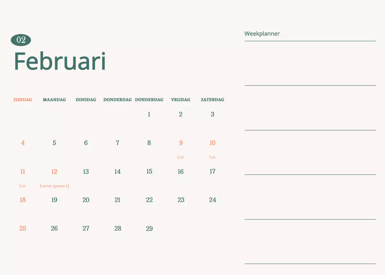 Cafékalender met aanbevelingen voor de drank van de maand