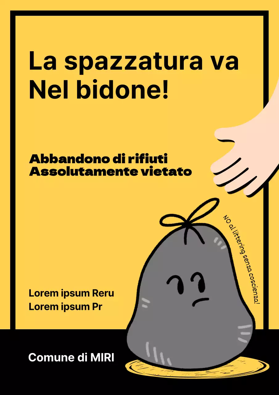 Semplice avviso di giacenza giallo e nero